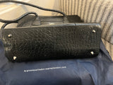 Osprey London Black Croc Leather Bag