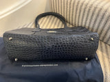 Osprey London Navy Croc Leather Bag