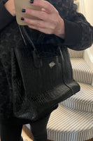 Osprey London Black Croc Leather Bag