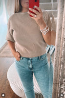 Knitted Short Sleeve Top