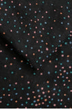 Black Muted Multi Colour Modal Blend Scarf in Confetti of Stars