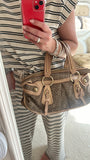 DKNY Canva and Leather Bag