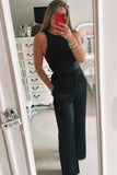 Wide Leg Satin Trousers