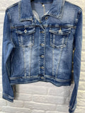 Denim Jacket with Wing Detail