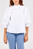 White Puffed Sleeve Shirt